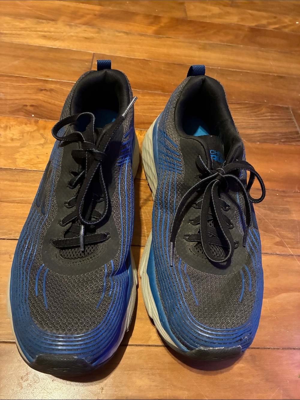 Skechers Men's Athletic Sneakers in Black and Blue